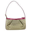 FENDI Zucchino Canvas Hand Bag Gold Auth SW2240A-2