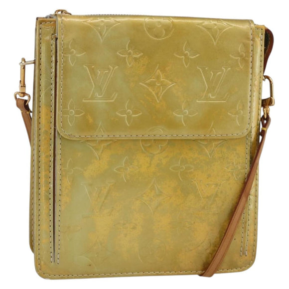 LOUIS VUITTON Monogram Vernis Motto Accessory Pouch Gris M91030 LV Auth SW2241