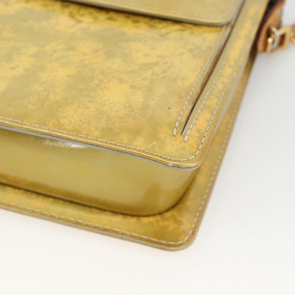 LOUIS VUITTON Monogram Vernis Motto Accessory Pouch Gris M91030 LV Auth SW2241