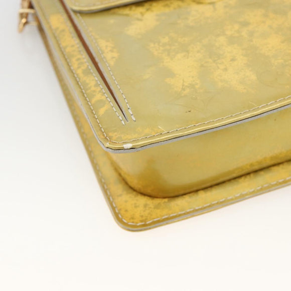 LOUIS VUITTON Monogram Vernis Motto Accessory Pouch Gris M91030 LV Auth SW2241