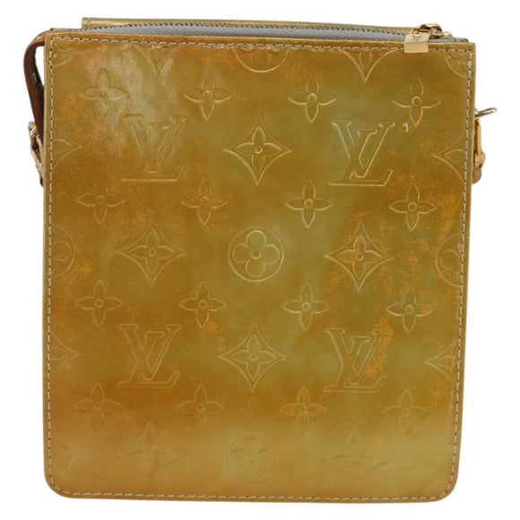 LOUIS VUITTON Monogram Vernis Motto Accessory Pouch Gris M91030 LV Auth SW2241