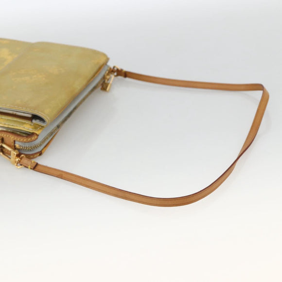 LOUIS VUITTON Monogram Vernis Motto Accessory Pouch Gris M91030 LV Auth SW2241