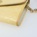 LOUIS VUITTON Vernis Sunset Bluebird Bag Rose florentine M91626 LV Auth SW2242-9