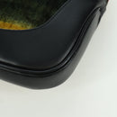 GUCCI Jackie Swirl Print Shoulder Bag Velvet Black Silver 001 3306 Auth SW2243SM-12