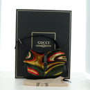 GUCCI Jackie Swirl Print Shoulder Bag Velvet Black Silver 001 3306 Auth SW2243SM-24