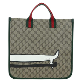 GUCCI GG Supreme Children's Web Sherry Line Bag PVC Beige 605831 Auth SW2244SAM - 0