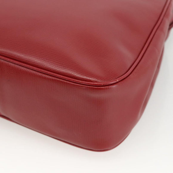 CELINE Circle Tote Bag Leather Gold Bordeaux Auth SW2245A