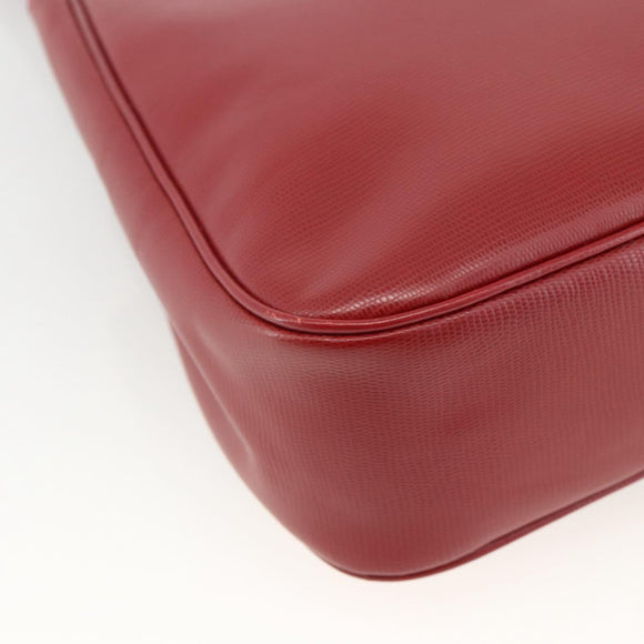 CELINE Circle Tote Bag Leather Gold Bordeaux Auth SW2245A