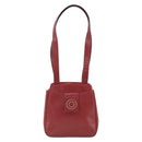 CELINE Circle Tote Bag Leather Gold Bordeaux Auth SW2245A-13