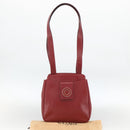 CELINE Circle Tote Bag Leather Gold Bordeaux Auth SW2245A-12