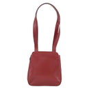 CELINE Circle Tote Bag Leather Gold Bordeaux Auth SW2245A-2