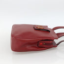 CELINE Circle Tote Bag Leather Gold Bordeaux Auth SW2245A-4