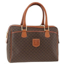 CELINE Macadam Canvas Hand Bag PVC Leather Brown Gold Auth SW2247A-1
