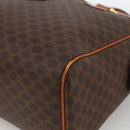 CELINE Macadam Canvas Hand Bag PVC Leather Brown Gold Auth SW2247A-9
