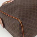 CELINE Macadam Canvas Hand Bag PVC Leather Brown Gold Auth SW2247A-14