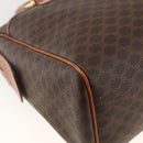 CELINE Macadam Canvas Hand Bag PVC Leather Brown Gold Auth SW2247A-16