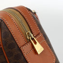 CELINE Macadam Canvas Hand Bag PVC Leather Brown Gold Auth SW2247A-10