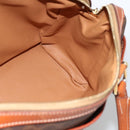 CELINE Macadam Canvas Hand Bag PVC Leather Brown Gold Auth SW2247A-18