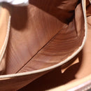 CELINE Macadam Canvas Hand Bag PVC Leather Brown Gold Auth SW2247A-21