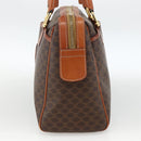 CELINE Macadam Canvas Hand Bag PVC Leather Brown Gold Auth SW2247A-4