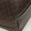 CELINE Macadam Canvas Hand Bag PVC Leather Brown Gold Auth SW2249V-9