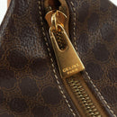 CELINE Macadam Canvas Hand Bag PVC Leather Brown Gold Auth SW2249V-22