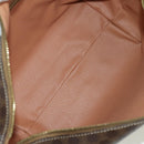 CELINE Macadam Canvas Hand Bag PVC Leather Brown Gold Auth SW2249V-10