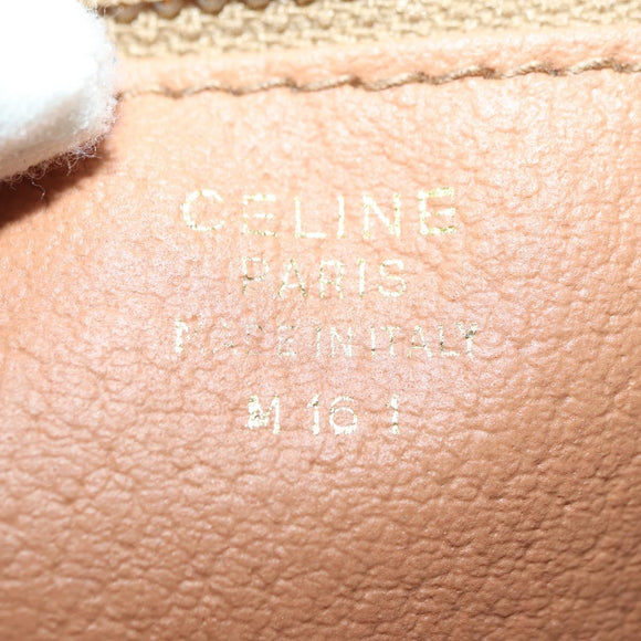 CELINE Macadam Canvas Hand Bag PVC Leather Brown Gold Auth SW2249V