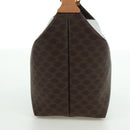 CELINE Macadam Canvas Hand Bag PVC Leather Brown Gold Auth SW2249V-5