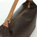 CELINE Macadam Canvas Hand Bag PVC Leather Brown Gold Auth SW2249V-7