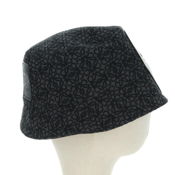 LOEWE Anagram Ghibli Spirited Away No Face Bucket Hat Black Auth SW2255SM