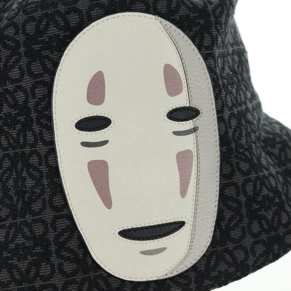 LOEWE Anagram Ghibli Spirited Away No Face Bucket Hat Black Auth SW2255SM