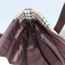 BURBERRY Nova Check Hand Bag Canvas Beige Auth sw226-18