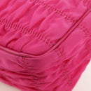 PRADA Chain Shoulder Bag Nylon Pink Gold 1BH152 Auth SW2261SAM-16