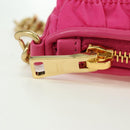 PRADA Chain Shoulder Bag Nylon Pink Gold 1BH152 Auth SW2261SAM-9