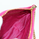 PRADA Chain Shoulder Bag Nylon Pink Gold 1BH152 Auth SW2261SAM-21