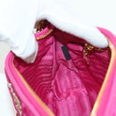 PRADA Chain Shoulder Bag Nylon Pink Gold 1BH152 Auth SW2261SAM-22