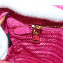PRADA Chain Shoulder Bag Nylon Pink Gold 1BH152 Auth SW2261SAM-23