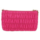 PRADA Chain Shoulder Bag Nylon Pink Gold 1BH152 Auth SW2261SAM-2