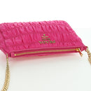 PRADA Chain Shoulder Bag Nylon Pink Gold 1BH152 Auth SW2261SAM-6