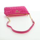 PRADA Chain Shoulder Bag Nylon Pink Gold 1BH152 Auth SW2261SAM-7