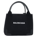 BALENCIAGA Cabas XS Tote Bag Canvas 2way Black Silver 390346 Auth SW2262SAM-13