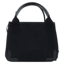 BALENCIAGA Cabas XS Tote Bag Canvas 2way Black Silver 390346 Auth SW2262SAM-2