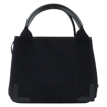 BALENCIAGA Cabas XS Tote Bag Canvas 2way Black Silver 390346 Auth SW2262SAM - 0