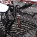 PRADA Hand Bag Cotton Beige Silver BN0701 Auth SW2266A-19