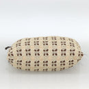 PRADA Hand Bag Cotton Beige Silver BN0701 Auth SW2266A-9
