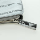 BALENCIAGA Clutch Bag Leather Silver Auth SW2267M-8