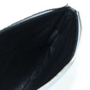 BALENCIAGA Clutch Bag Leather Silver Auth SW2267M-18