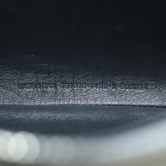 BALENCIAGA Clutch Bag Leather Silver Auth SW2267M