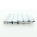 BALENCIAGA Clutch Bag Leather Silver Auth SW2267M-3
